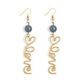 Hawaiian Valentine's Day Gifts Gold Plating Personality LOVE Heart Women Elegant Long Drop Dangle Earings Jewelry Women