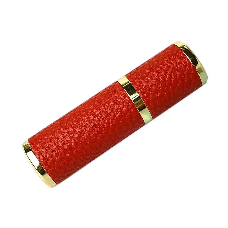 Wholesale High-end Travel Gold Glass Inner Bottle Leather Empty Perfume Bottle