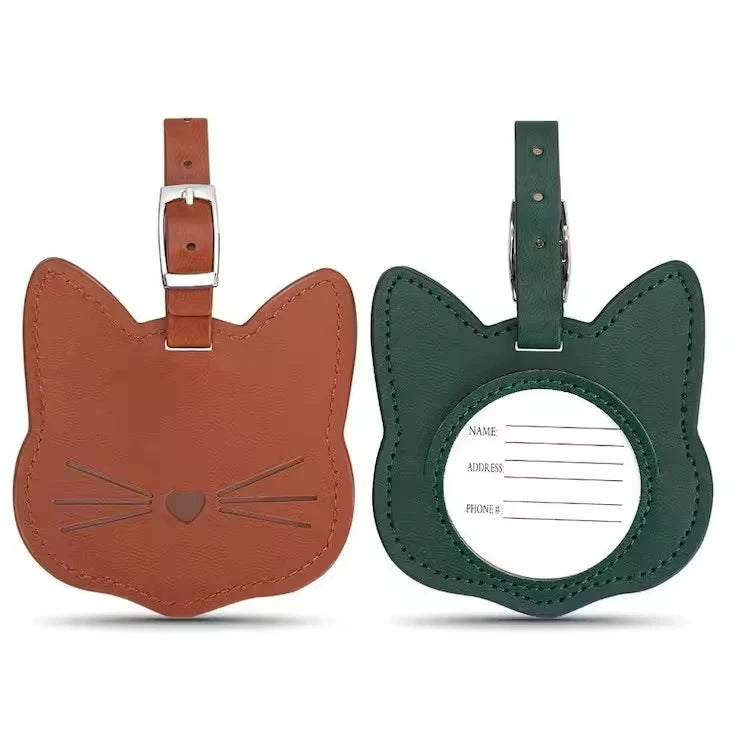 High Quality  Portable Luggage Travel Tags Pu Leather Customize Luggage Tags Portable Travel Accessories Tag