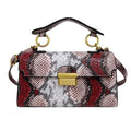 Fashion Ladies PU Leather Snake Skin Casual Crossbody Bag for Women with Zipper Closure Daily Use Handbag 5 Colors