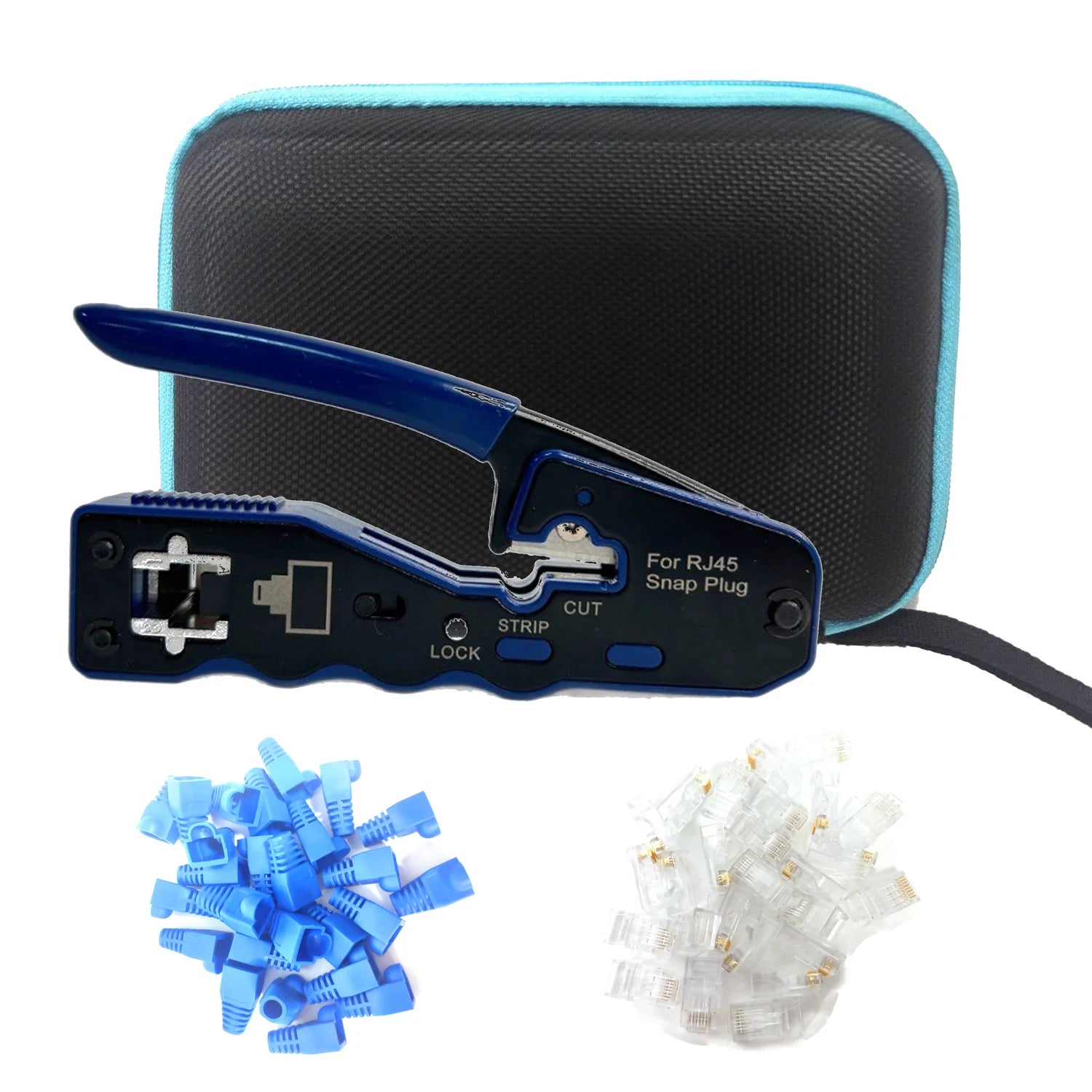 Ethernet Network Rj 45 8p8c Cable Crimper Cat5e Cat6 RJ45 Pass Through Crimping Tool for RJ11 RJ12