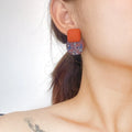 Handmade Jewelry Multicolor Stud Earrings Round Charms Geometric Polymer Clay Earrings Women