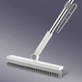 3 in 1 Household Bathroom Long Handle Cleaning Brushes Floor Brush with Wiper Strip and Hair Clamp for Bathroom Cleaning