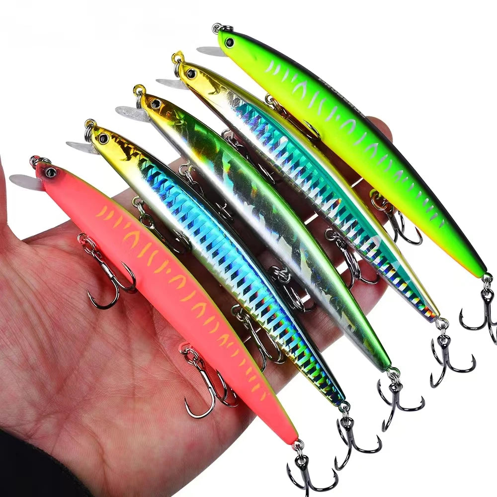 12.5cm 16g Sinking Pencil Lure Hard Plastic Bait Artificial Lures Bass Pike ABS Wobbler  Crankbait  Minnow Lure
