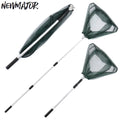 NEWMAJOR Portable Telescopic Folding Hand Net with Single Knot Aluminum Alloy Nylon Retractable for Saltwater Freshwater Fishing