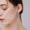 Fashion Jewelry 925 Sterling Silver 30mm Round Chunky Twisted Rope Hook Earrings for Women