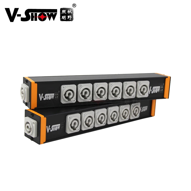 VSHOW PPB06 6 Port Powercon Power Box Outlet Input Aluminum Material Powercon Power for Stage