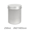 250ml Empty Silver Round Aluminum Tin Cans Refiillable Aluminum Containers Aluminum Pots Storage Cases for Tea Spice Candles