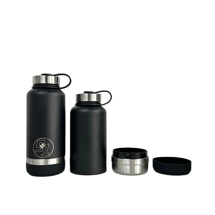 3 in 1 Double Wall Stainless Steel Travel Portable Dog Water Bottle 32 OZ