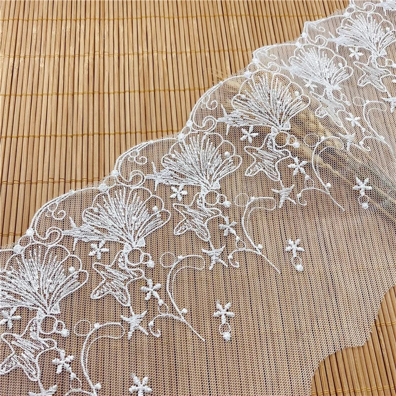 Spot Water Soluble bar Code Lace Embroidery Shell Handmade Lace Decorative Children's Accessories Manufacturers Direct Sales