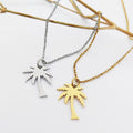 Necklace Palm Tree Joyeria De Acero Inoxidable Stainless Steel Jewelry Cadenas-En-Acero-Quirurg