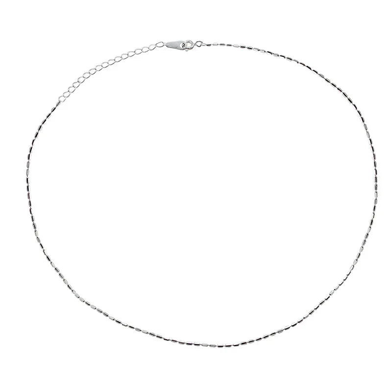 925 Sterling Silver Sparkling Clavicle Chain Choker Necklace for Women Jewelry 2022