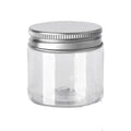 Empty Face Cream Jar Clear Scented Tea Storage Box 47mm Mouth Cosmetic PET Plastic 50ML Cream Container with Aluminum Lid