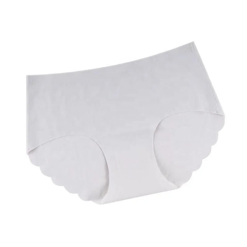 HL-001 Women Adults Solid Ice Silk Knitted Eco-Friendly Seamless Mid-Rise Hipster Panties with Quick Dry Support