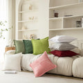 super soft corduroy bohemian throw pillow striped pillowcase wide edge spring decorative pillow cover suitable for sofa cushion