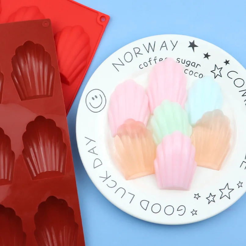 3D Shell Silicone Cake Mold Baking DIY Chocolate Fondant Pudding Mould Ice Tray Cake Decorating Tools Kitchen Bakeware