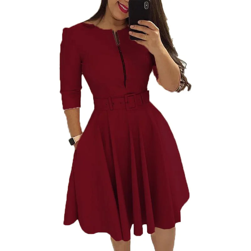 2019summer Elegant Office Ladies Mini Pleated Dresses Women Party Night Fashion Dresses Mujer Ruffle Design Bow Slim Dress