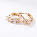 Fashion Cubic Zirconia Hoop Earrings for Women Light Luxury Dainty Small Hoop Earrings