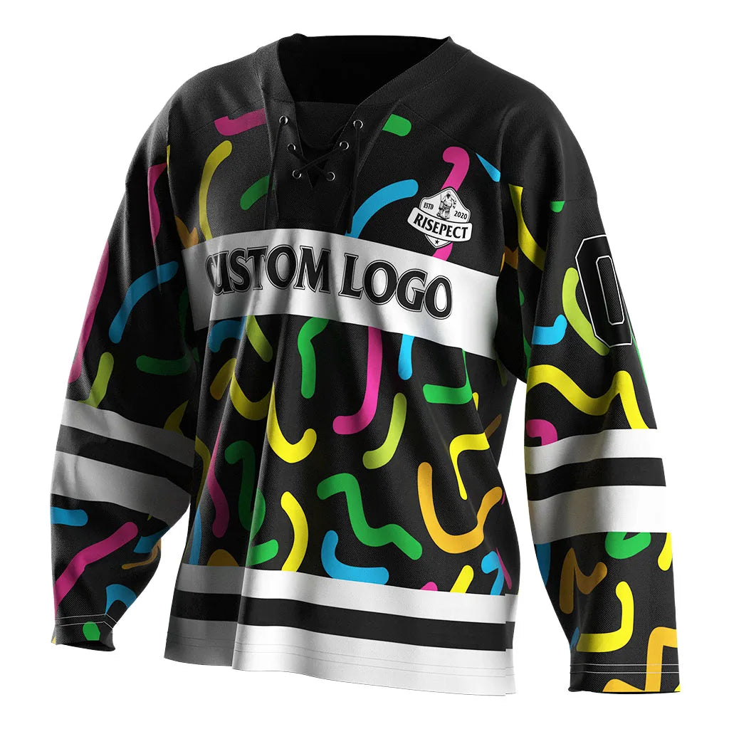 Quick Dry Printing Usa Gym Team Plus Size Uniform Material Kids Wear Practice Hockey Jersey