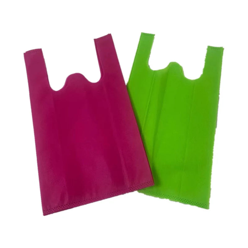 Biodegradable Durable Reusable Custom TNT Bag Non Woven T-shirt Shopping Bag TNT