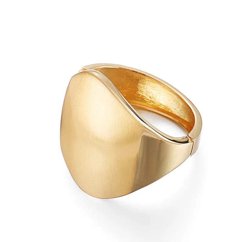 DHJ60022 Fashion Gold Bangle Women Alloy Exaggerated Wide Bangle Jewelry