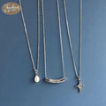 Jachon Wholesale Chic 925 Sterling Silver Necklace Pearl Cross Pendant Freshwater Pearl Choker Necklace Jewelry Chain Necklace