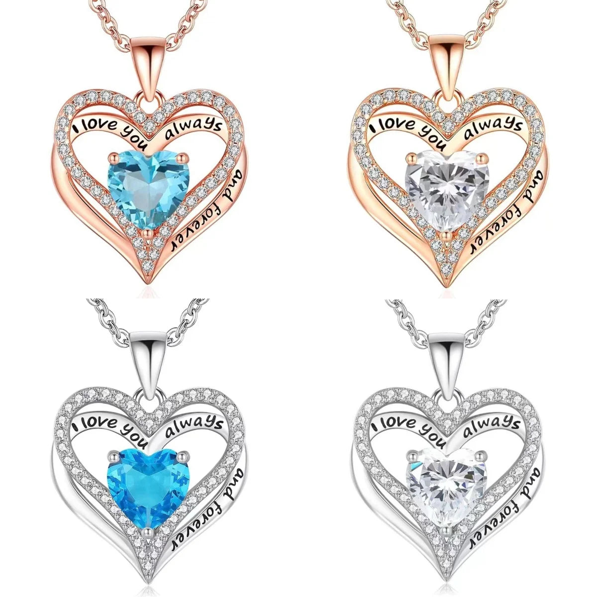 SPJ S925 Sterling Silver Necklace for Women Heart Pendant Rose Gold Plated Fashion Jewelry Birthday Valentines Mothers Day Gifts
