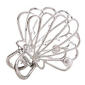 MIO Custom Most Popular Simple Hollow Metal Hair Claw Clip Vintage Pearl Shell Hair Claw Clips for Girls