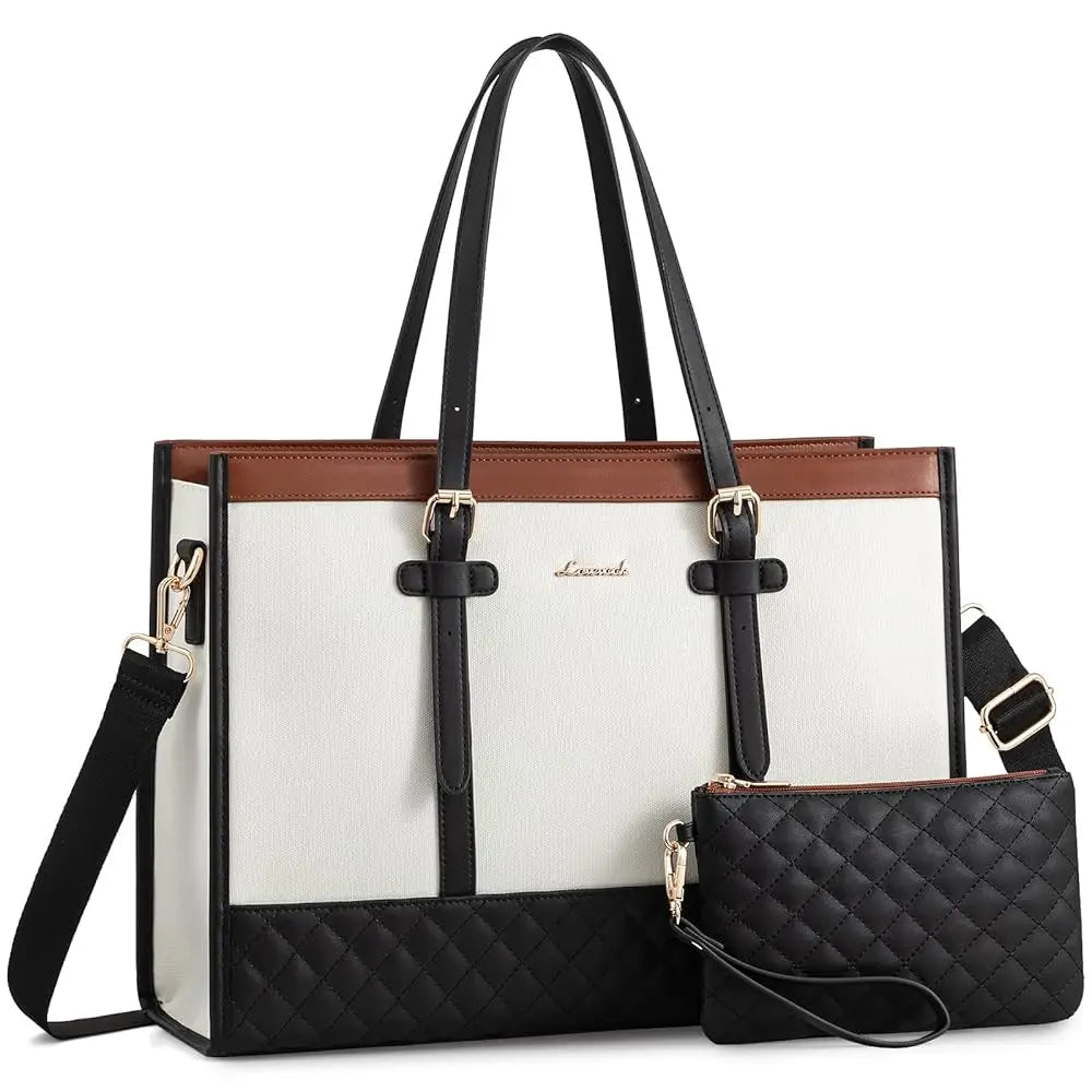 LoVEVOOK Wholesale Fashion 2pc Handbags Sets Large Capacity Lady Office Work 15.6 Computer Hand Bags Custom Briefcase for Women