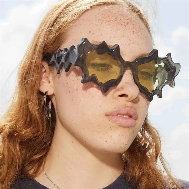UNOC 2024 Luxury Custom Retro Sunglasses New Fashion Blue & Gray Frame Y2K Party Weird Shades for Ladies and Men
