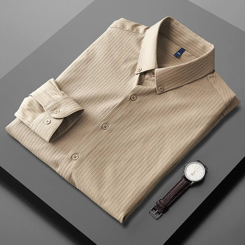 Factory Direct White Shirt Men's Long-sleeved Sense of Business Formal Senior Sense