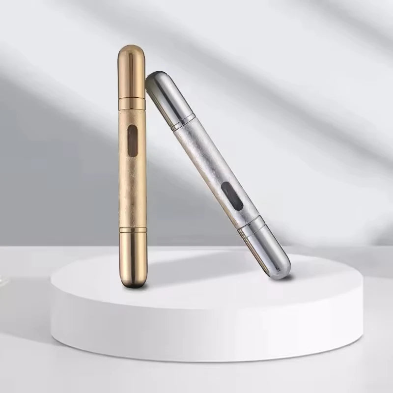 Wholesale New Design 10ml Double Sided Aluminum Perfume Atomizer&Roller Bottle&5ml Metal Leakproof Roller Parfum Oil Bottle