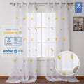 Christmas Xmas Window Decor Sheer Embroidered Embroidery Tulle Curtains Drapes for Living Room Fruit Design with Cheap Price