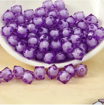 Wholesale Price 10 mm and 12 mm square Loose Beads Acrylic Beads DIY Jewelry Accessories Beads for Jewelry Making