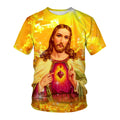Wholesale Religious Virgin Mary T-shirts Clothing Custom Jesus Christ T Shirt With Cheap Price