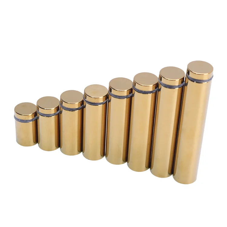 Stainless Steel Alloy Zinc Gold Black Customized Size Wall Sign Glass Screw Spacer Standoff Mount HXL Brand