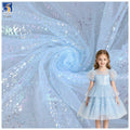Sparkling Iridescent Glitter Tulle Fabric Shiny Confetti Dots Organza Mesh Fabric for DIY Crafts Wedding Dress Backdrop MegaBDM