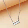 2025 Unisex Jewelry Personalized Modern Style Custom 444 Number Pendant Necklace for Women Men