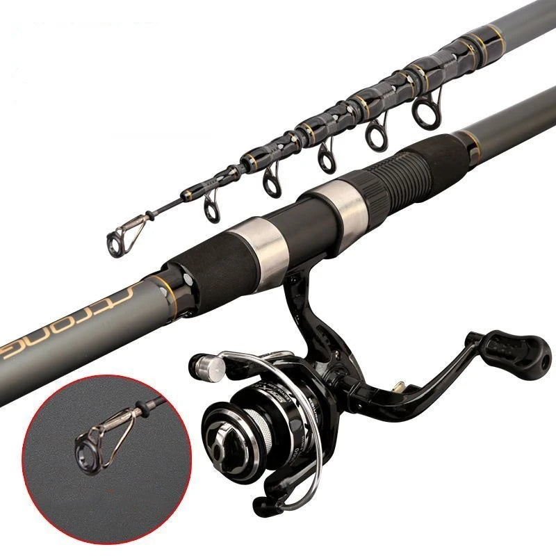 Factory Direct Sale  2.1m-5.4m Big Game Sea Fishing Rod Saltwater Telescopic Rod