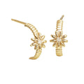 Gemnel Latest Trendy 925 Sterling Silver Daisy Trellis huggies Earrings Flower Women