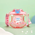 Cartoon Strap Water Bottle for Kids Portable Outdoor Donut round Straw Cup with Summer Spray Direct Drinking