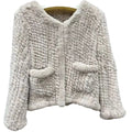 Real Rex Rabbit Fur Knitted Jackets Winter Warm Real Fur Coat Hand Made Fur Fashion Coats