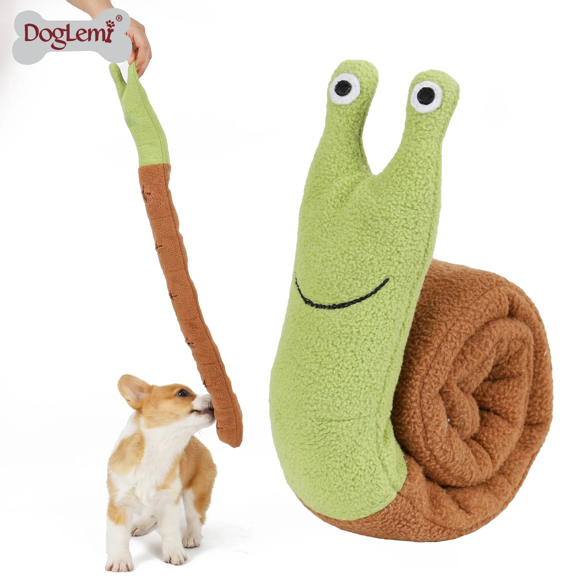 2022 New Styles Magic Snail Design Plush Pet Interactive Dog Toy Small Snuffle Mat Nose Work Plush Dog Chew Toys