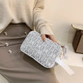 Portable Waterproof PU Softback Striped Makeup Bag Zipper Closure Fashion-Style Cosmetic Organizer Ladies Travel Mini Cases