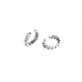 S925 Tremella Clip Men Women Simple Thai Silver Chains Earrings No Ear Hole Personality Clip on Earring
