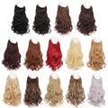 Synthetic 24inch Invisible Hair Wire No Clip Hair Extension Fishing Line Wig Wavy Female False Hair Piece
