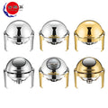 6L Round Rolling Top Buffet Stove  Hotel Wedding Banquet Chafing Dish Buffet Set Luxury Food Display Stand Cheffing Dishes