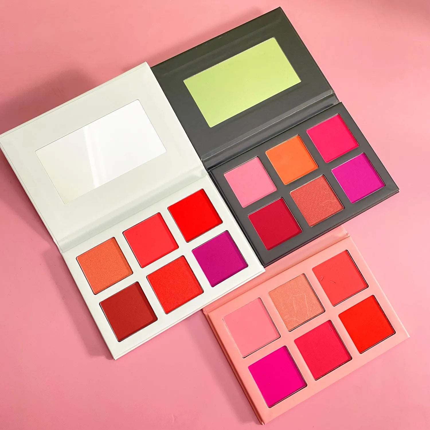 Wholesale Private Label Vegan Highlighter Bronzer Blush Palette Custom Face Makeup High Pigment Talc Free  Blush Palettes