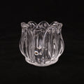 Tulip Flower Shape Transparent Clear Acrylic Nail Powder Liquid Brush Clean Nail Crystal Glass Jar