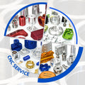 CNC Customized Metal Surface Highly Polished Oxidation CNC Machining Service Turning Milling Drilling CNC Metal Parts